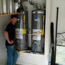 Installed double hot water heaters 2